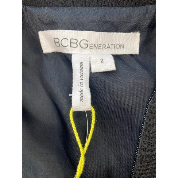 BCBG Black Flutter Ruffle Sleeve Short Dress Size 2 - Picture 6 of 8